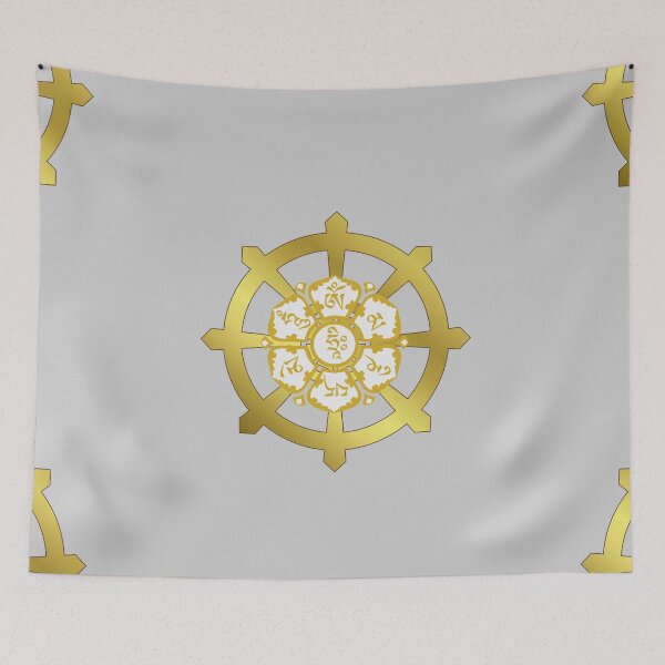 Item preview, Om Mani Padme Hum Dharma Wheel designed and sold by Bluepress.