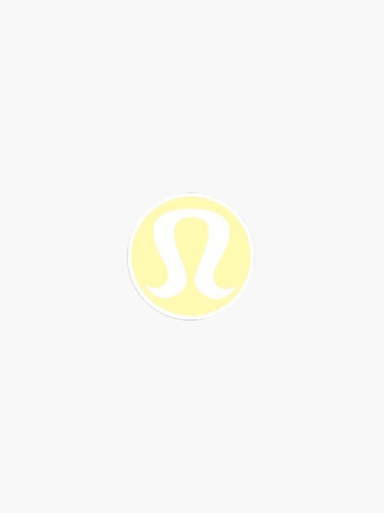 lululemon yellow sticker logo aesthetic girly lulu by stickergorlxox
