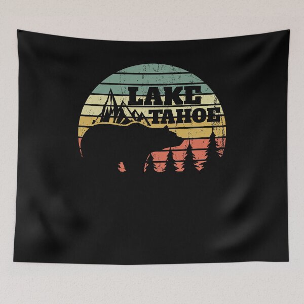 Item preview, Vintage Lake Tahoe souvenir retro sunset camping designed and sold by ETIndustries.