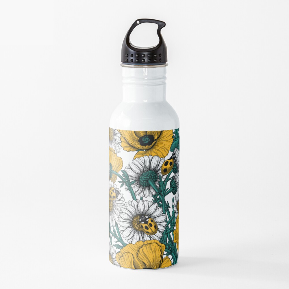 The meadow in yellow Water Bottle