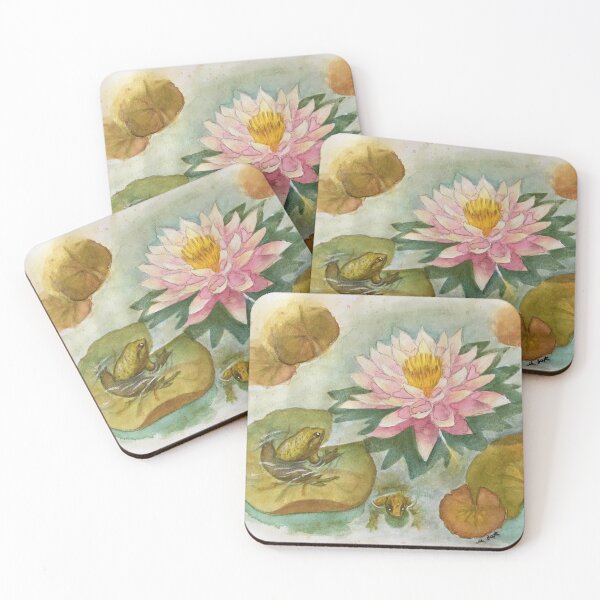 Item preview, Waterlilly and Frogs designed and sold by MaureenBoyle.