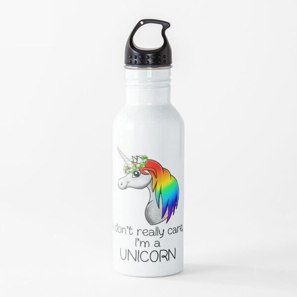 Pride humor Statement - I Dont Really Care, Im a Unicorn Water Bottle