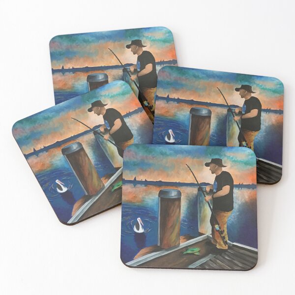 Item preview, The Fisherman, Belmont Jetty. designed and sold by MaureenBoyle.