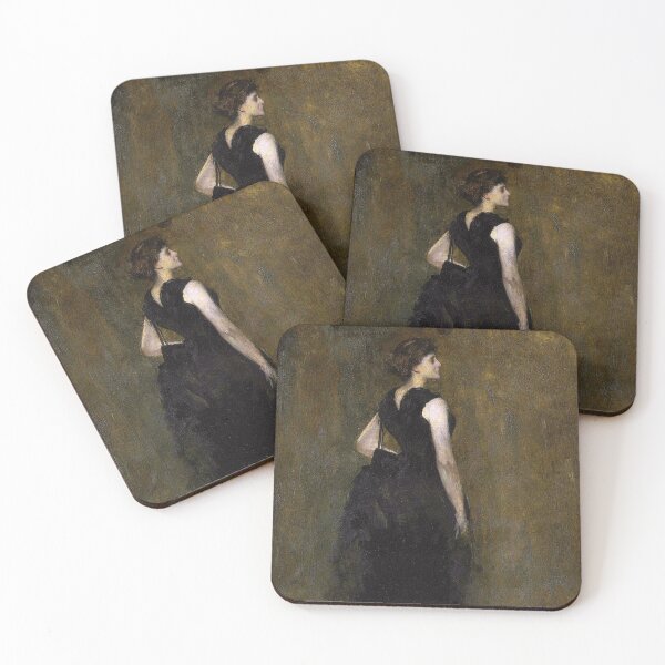 Item preview, Thomas Wilmer Dewing - Woman in Black Portrait of Maria Oakey Dewing designed and sold by ArtExpression.