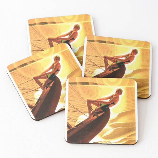Item preview, Speed To Winter Playgrounds in PULLMAN Vintage Art Deco Travel Advertisement designed and sold by retroposters.