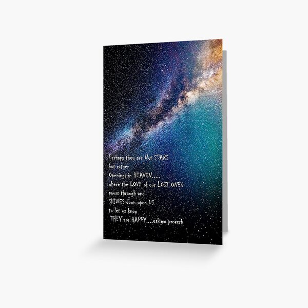 Perhaps they are Not Stars...eskimo proverb  Greeting Card
