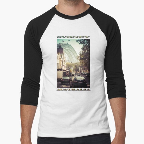 Vintage Rocks - Sydney, Australia Baseball ¾ Sleeve T-Shirt