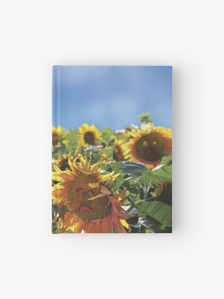 Cuaderno de tapa dura «prado de flores, poder de girasol, niños, niños,  niños pequeños, fantasía, amarillo brillante, sol, tiempo de juego, hora  del cuento, resplandor, vida, vida, super feliz, emocional, cara linda,