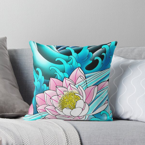 Item preview, Pink Water Lillie and Waves designed and sold by ColorTime.
