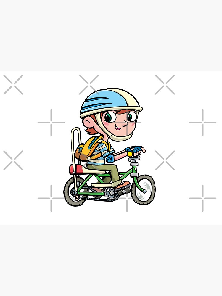 boy rides a boy's bike from the 80's by duxpavlic