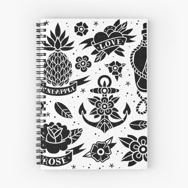 Item preview, tradition old school black and white tattooes set designed and sold by Adamova.