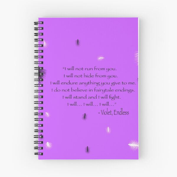 Item preview, Violet Endless Quote designed and sold by Vi_ BookishDancer13.