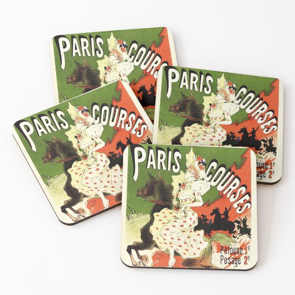 Aperçu de l'œuvre HIPPODROME PARIS Grand Prix des Courses de Chevaux Vintage Art Nouveau Français Publicité créée et vendue par retroposters.