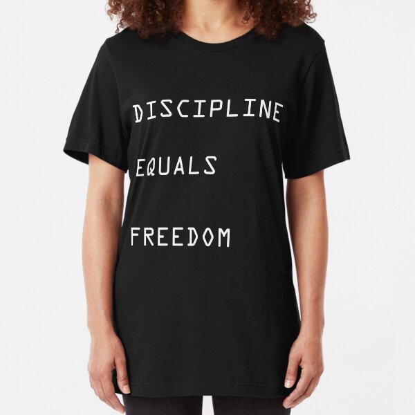 Discipline Equals Freedom Slim Fit T-Shirt