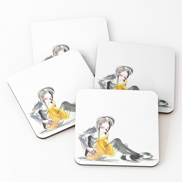 Item preview, Saxophonist Musician Music Expressive Drawing designed and sold by CatarinaGarcia.