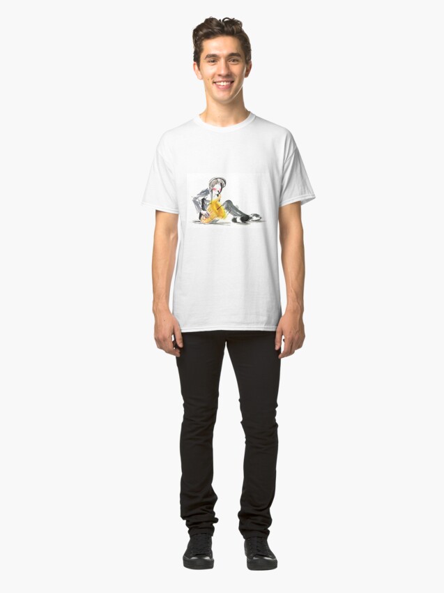 Alternate view of Saxophonist Musician Music Expressive Drawing Classic T-Shirt