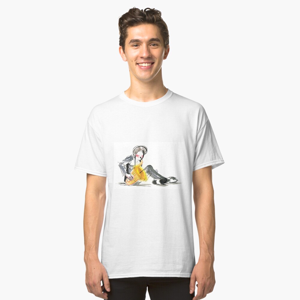 Saxophonist Musician Music Expressive Drawing Classic T-Shirt