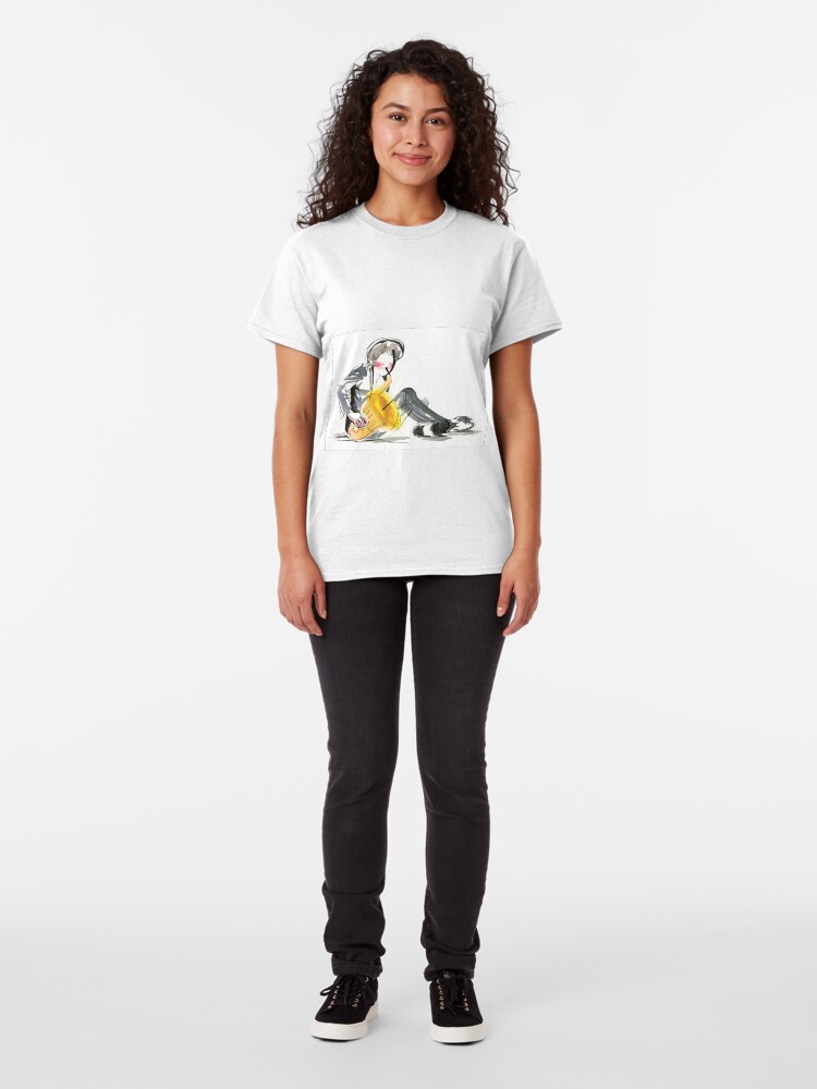 Alternate view of Saxophonist Musician Music Expressive Drawing Classic T-Shirt