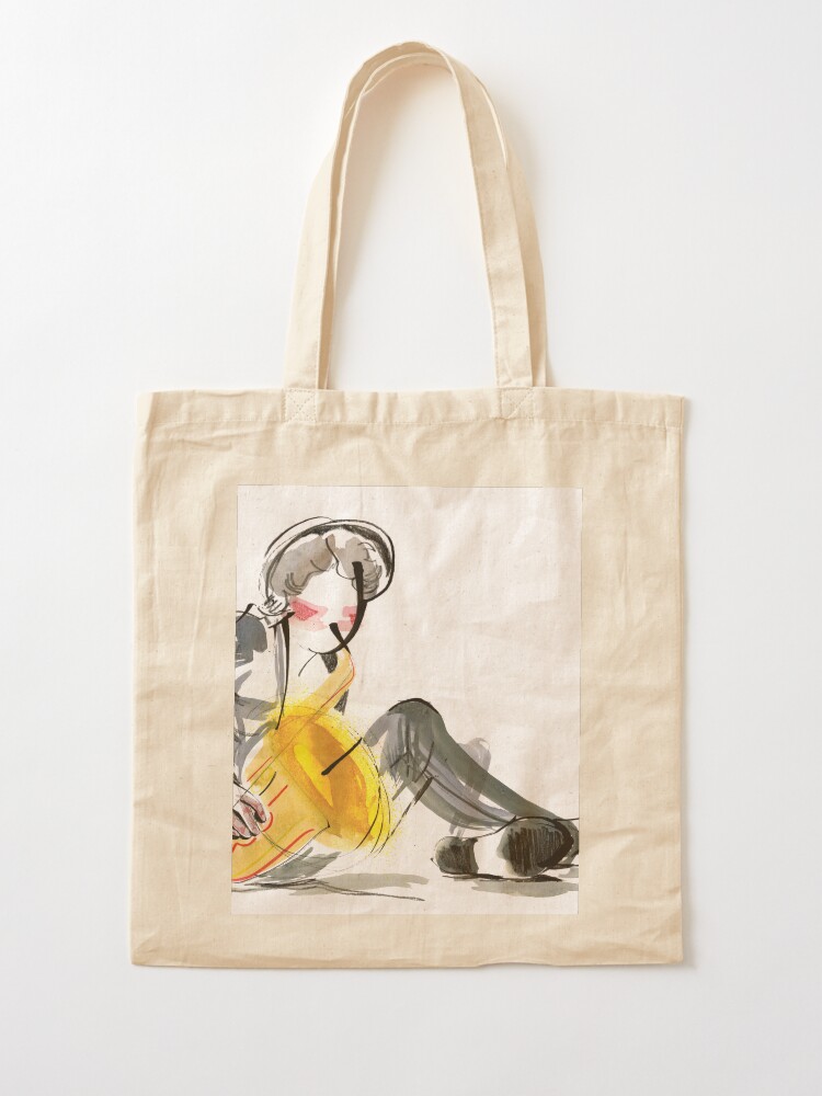 Alternate view of Saxophonist Musician Music Expressive Drawing Tote Bag