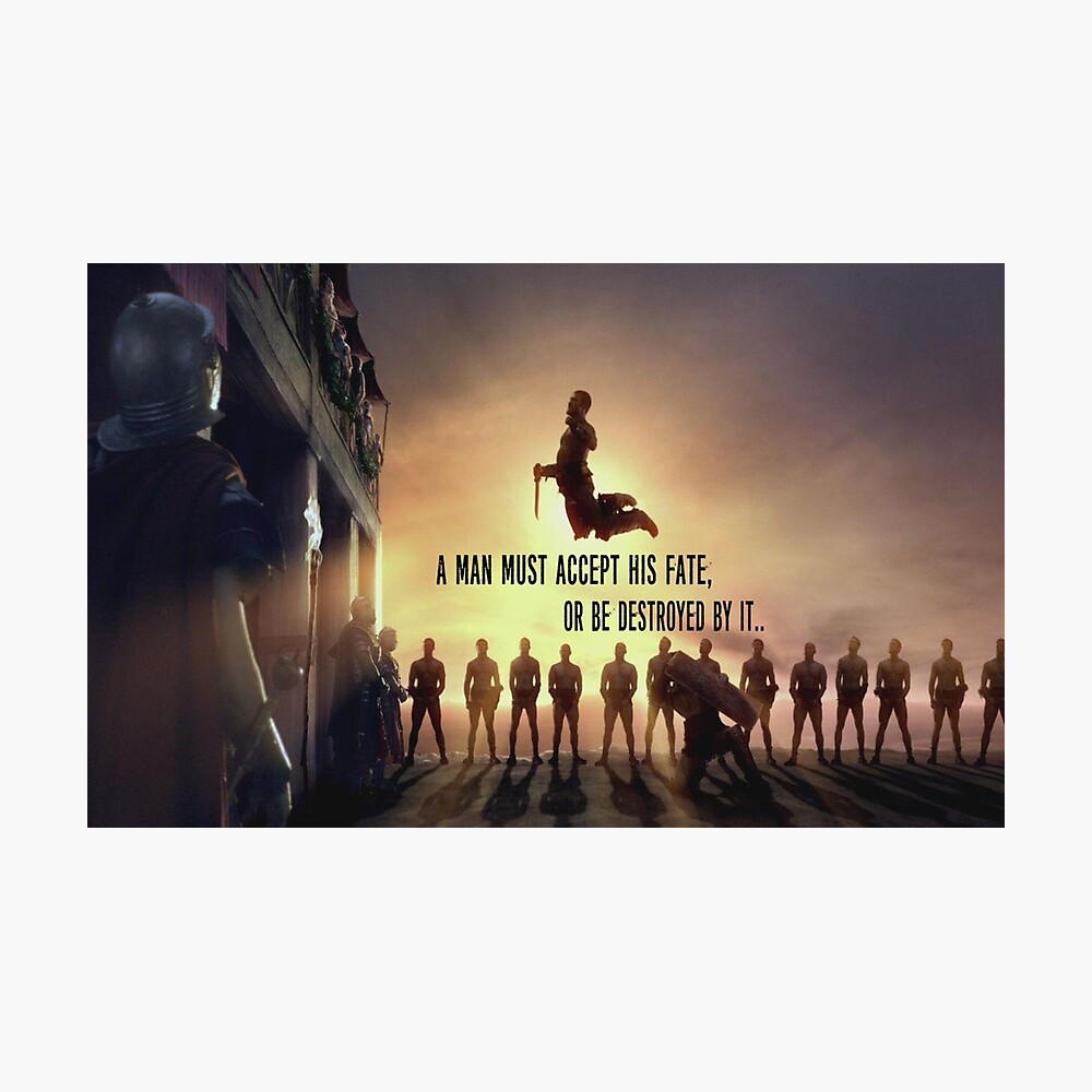 Poster Spartacus Quote Par Kikkat Redbubble