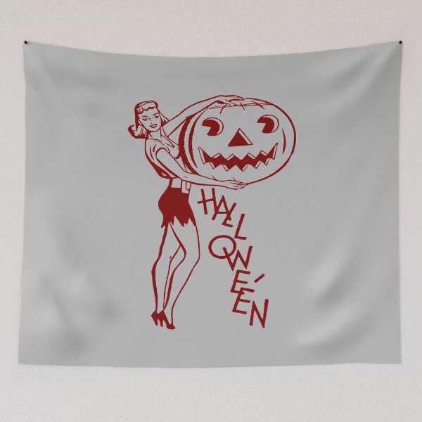 Item preview, Vintage Pinup Halloween Pumpkin Jack-o'-lantern  designed and sold by WeMadeOurWorld.
