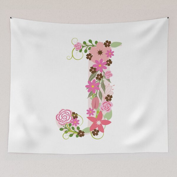 Item preview, Letter J from flowers and leaves designed and sold by diemar.