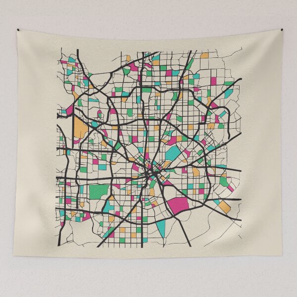 Item preview, Dallas, Texas Street Map designed and sold by A Deniz Akerman.