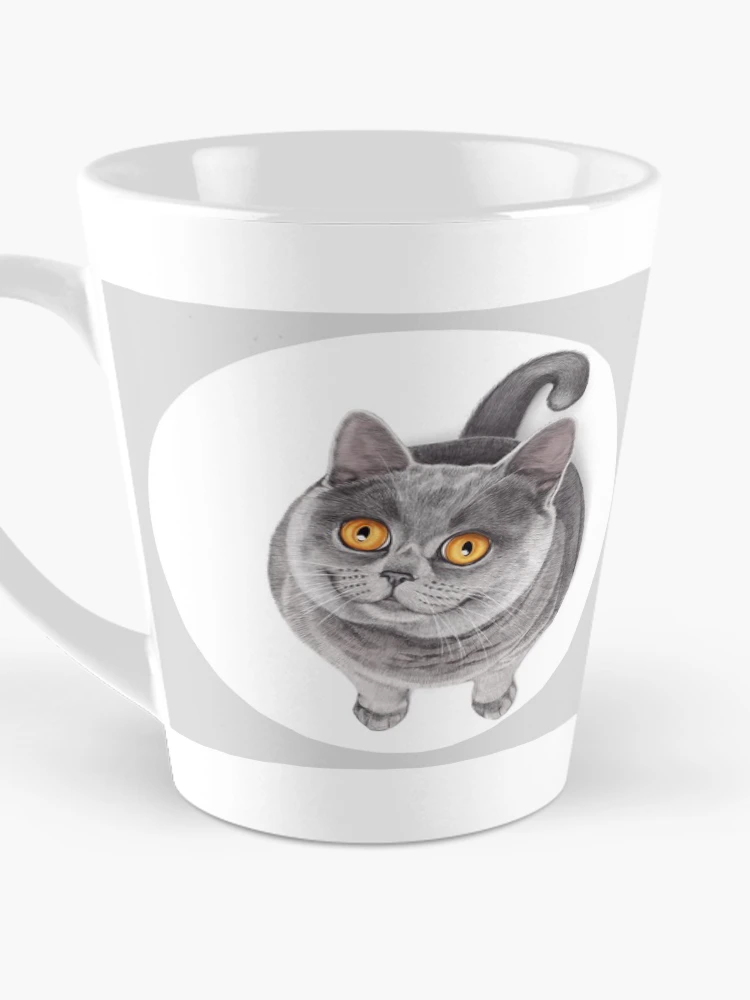 Thumbnail 3 of 4, Coffee Mug, Smiling Rounded Cat designed and sold by tutuart.