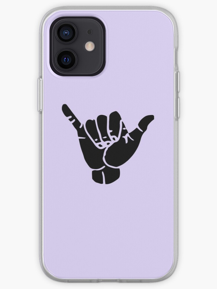 Einfache Schwarzweiss Shaka Hand Surfer Zeichen Iphone Hulle Cover Von The College Gal Redbubble