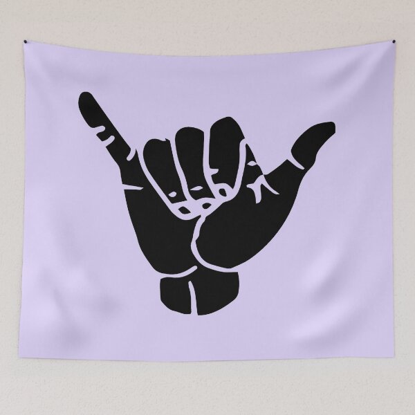 Item preview, Simple Black and White Shaka Hand, Surfer Sign designed and sold by hollanov98.