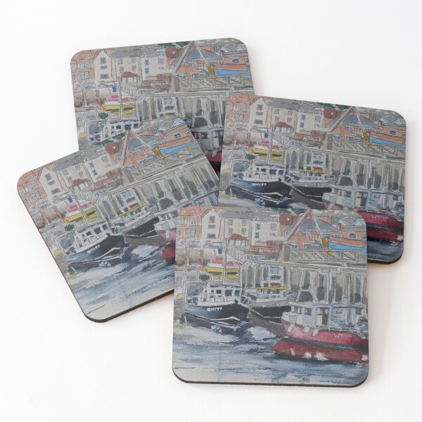 Item preview, Boats in Whitby Harbour designed and sold by Robert Petcher Art.