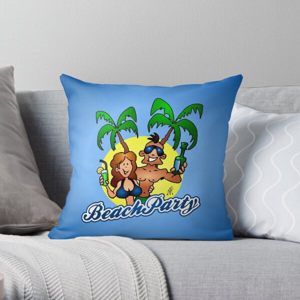 Beach Party Throw Pillow