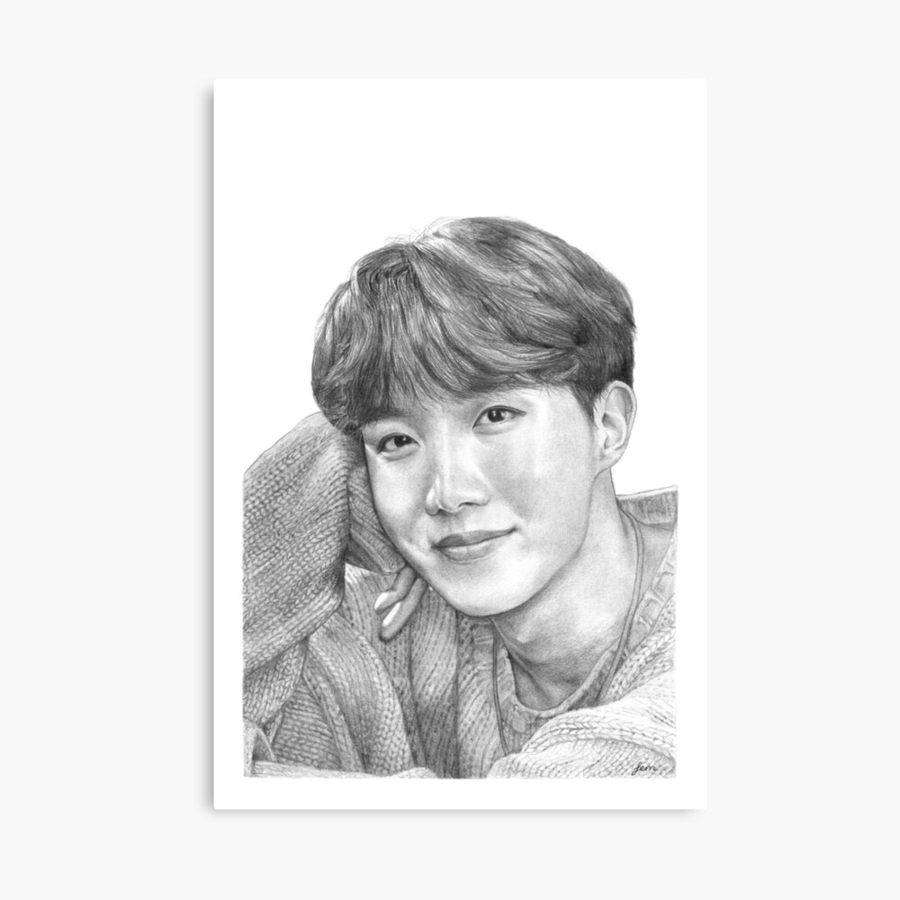 BTS J-Hope Hobi Digital Print - Pencil Portrait Poster – Peachy Cloud Co.