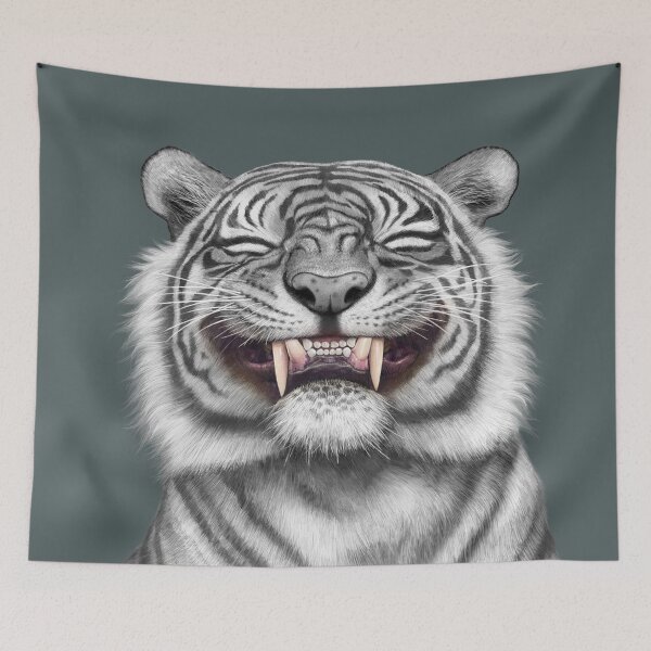 Item preview, Smiling Tiger - monotone designed and sold by tutuart.