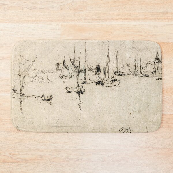 Item preview, Barges, Dordrecht - Whistler - 1886 designed and sold by CrankyOldDude.