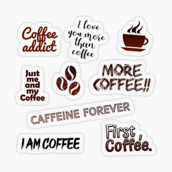 Coffee Sticker Pack Transparent Sticker
