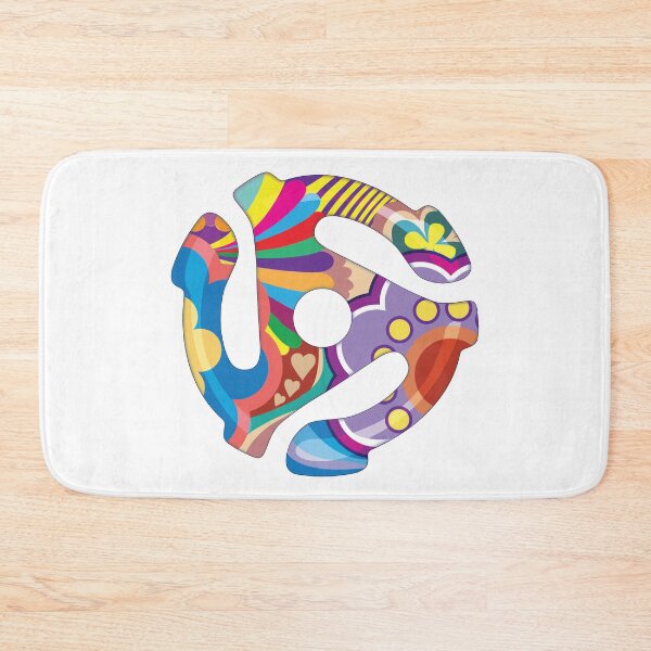Item preview, 45 rpm adapter adaptor Psychedelic 60s and 70s retro vintage style designed and sold by SunNoonPark.