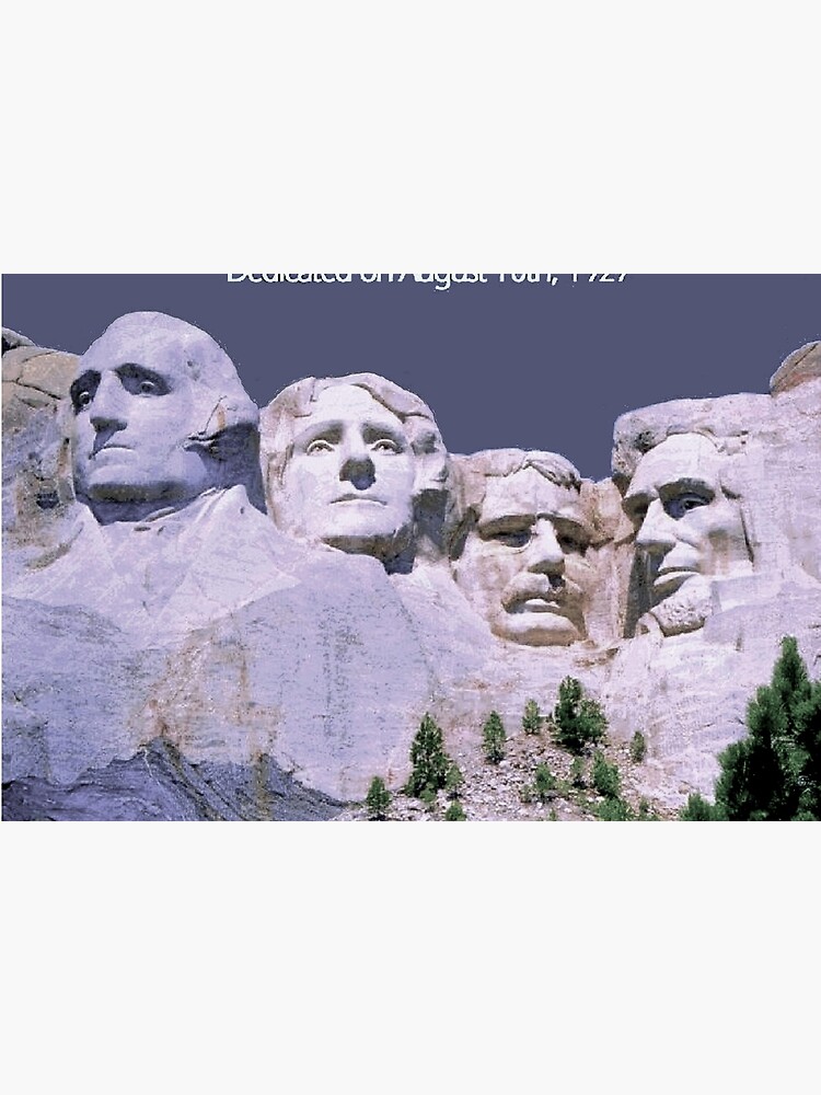 MOUNT RUSHMORE; Presidents Sculpture Vintage Print by posterbobs