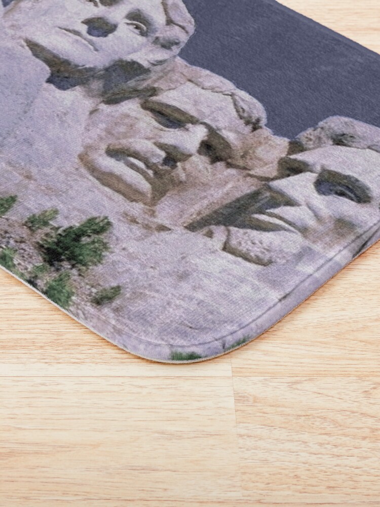 Alternate view of MOUNT RUSHMORE; Presidents Sculpture Vintage Print Bath Mat