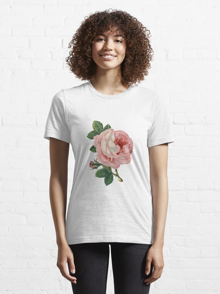 Single Pink Vintage Rose T Shirt By Avery Skye Redbubble