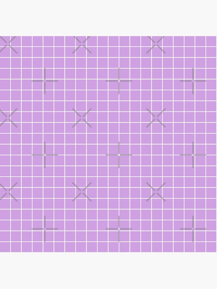 "Purple Grid Aesthetic Pastel Lilac Violet" Poster by trajeado14