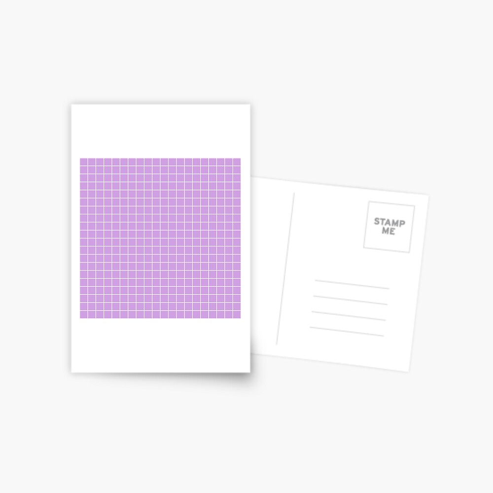 Purple Grid Aesthetic  Pastel Lilac Violet Spiral Notebook for