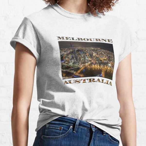 Melbourne Fires Up (poster on white) Classic T-Shirt