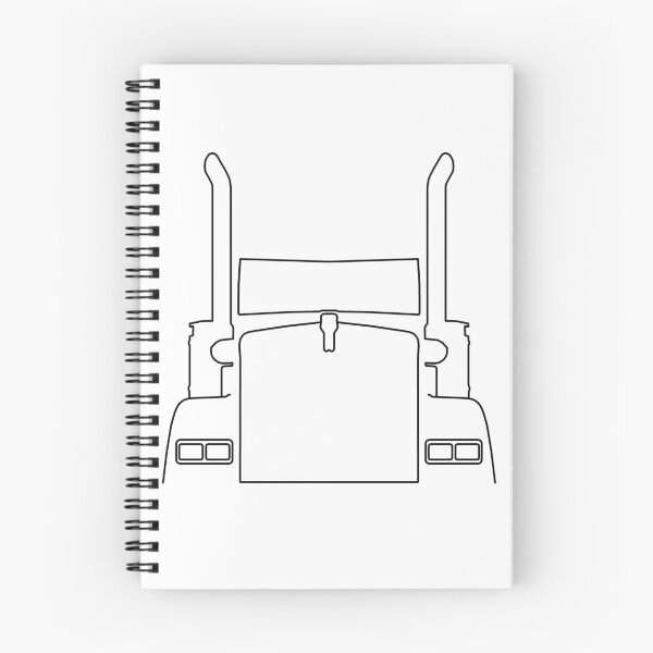 Item preview, Kenworth big rig truck outline graphic (black) designed and sold by soitwouldseem.