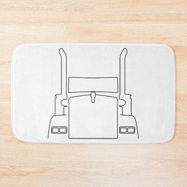Item preview, Kenworth big rig truck outline graphic (black) designed and sold by soitwouldseem.
