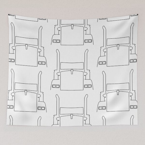 Item preview, Kenworth big rig truck outline graphic (black) designed and sold by soitwouldseem.