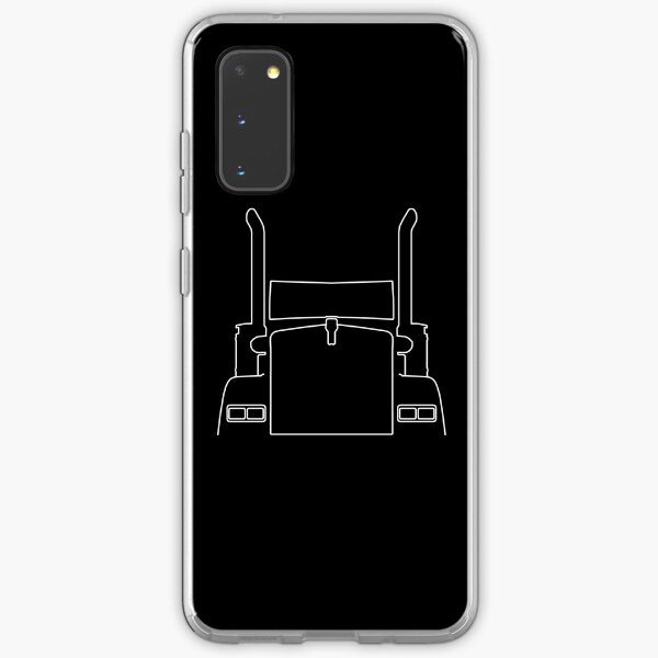 Kenworth big rig truck outline graphic (white) Samsung Galaxy Soft Case