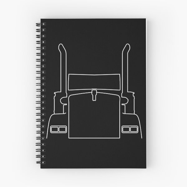 Item preview, Kenworth big rig truck outline graphic (white) designed and sold by soitwouldseem.