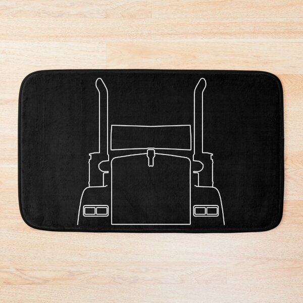 Item preview, Kenworth big rig truck outline graphic (white) designed and sold by soitwouldseem.
