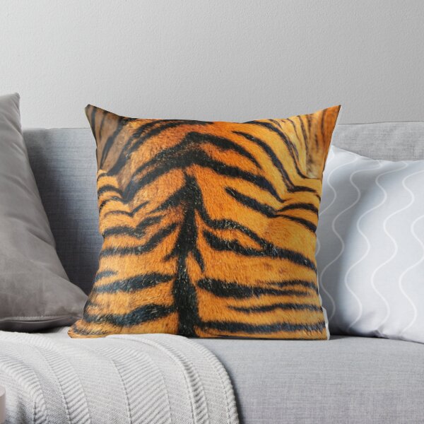 Animal Bengal Orange Black Stripes Tiger Pillow Sham by Roostery 